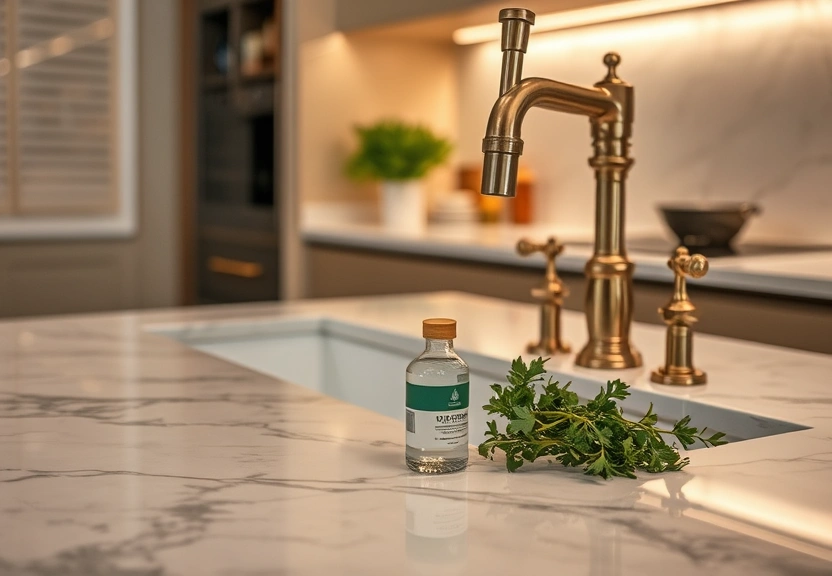 Premium marble countertop detail in Solstice kitchen