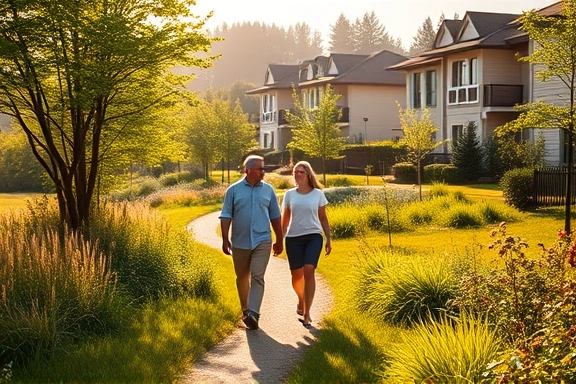 Walking trails in the community