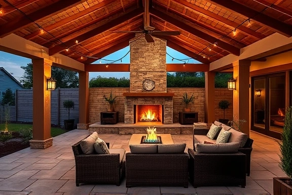 Outdoor living area of Solstice home